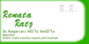 renata ratz business card